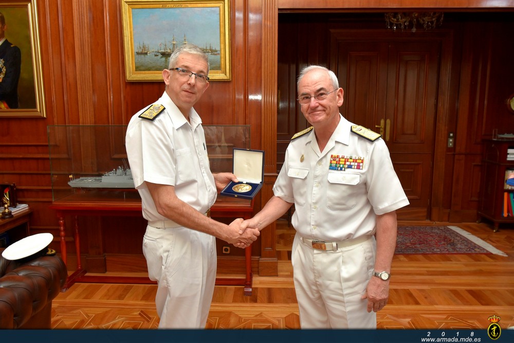 El AJEMA recibe en el CGA la visita del Jefe del Mando Marítimo de la OTAN